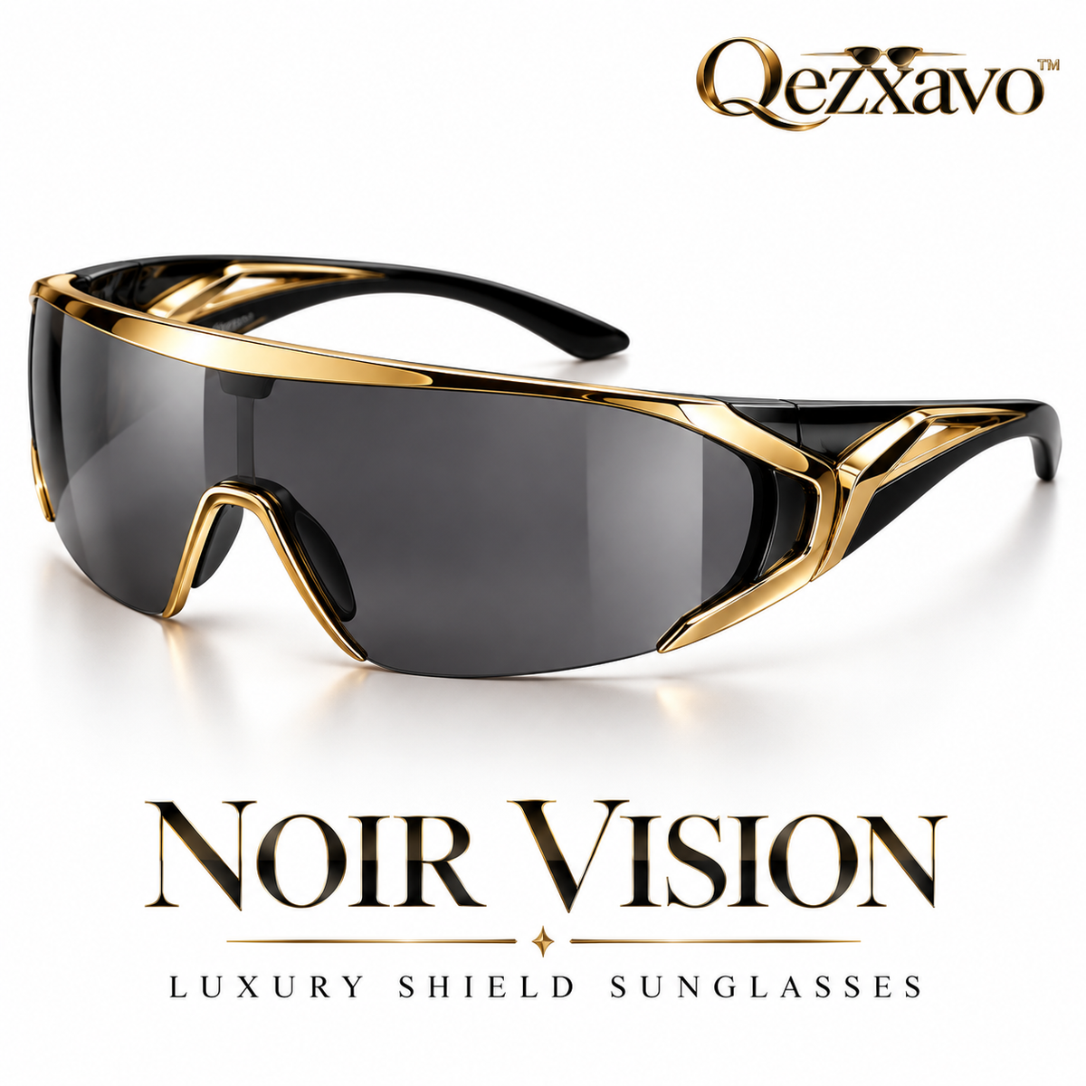 Qezxavo™ Noir Vision Luxury Shield Sunglasses