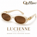 Qezxavo™ Lucienne Oval Designer Sunglasses