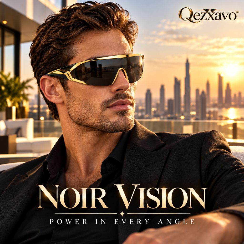 Qezxavo™ Noir Vision Luxury Shield Sunglasses