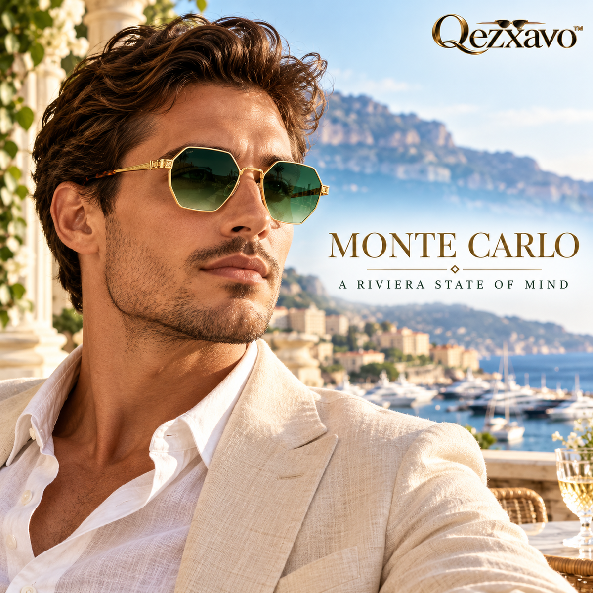 Qezxavo™ Monte Carlo Hexagon Luxury Sunglasses