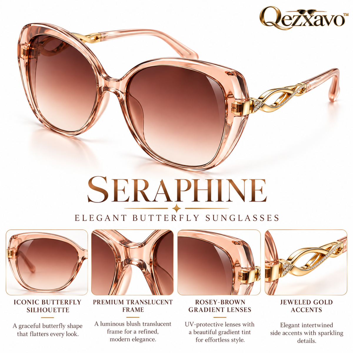 Qezxavo™ Seraphine Butterfly Sunglasses