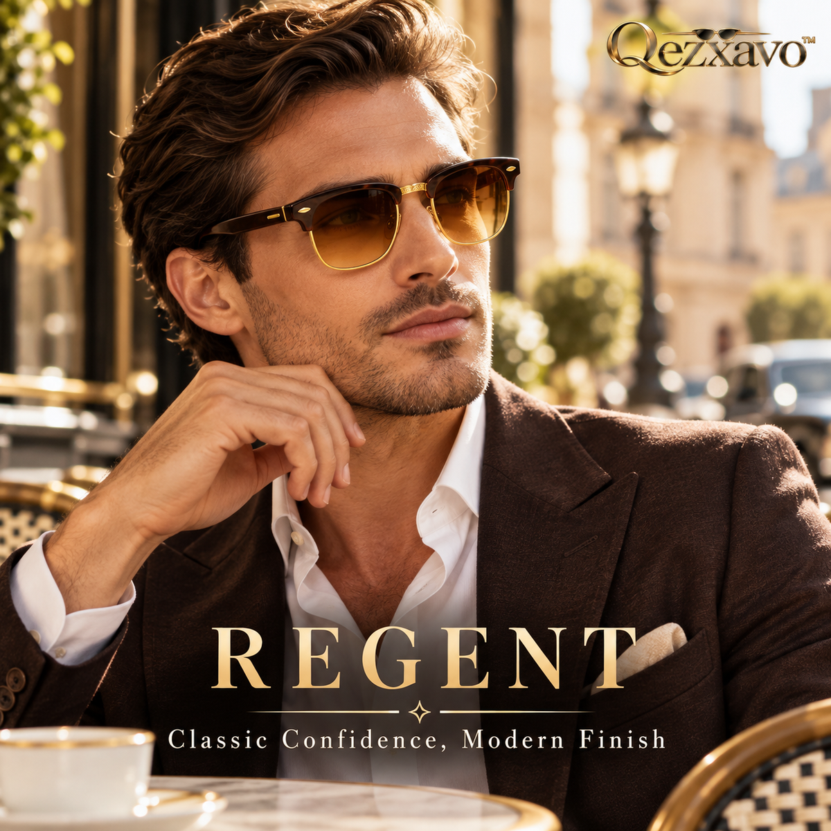 Qezxavo™ Regent Clubmaster Sunglasses
