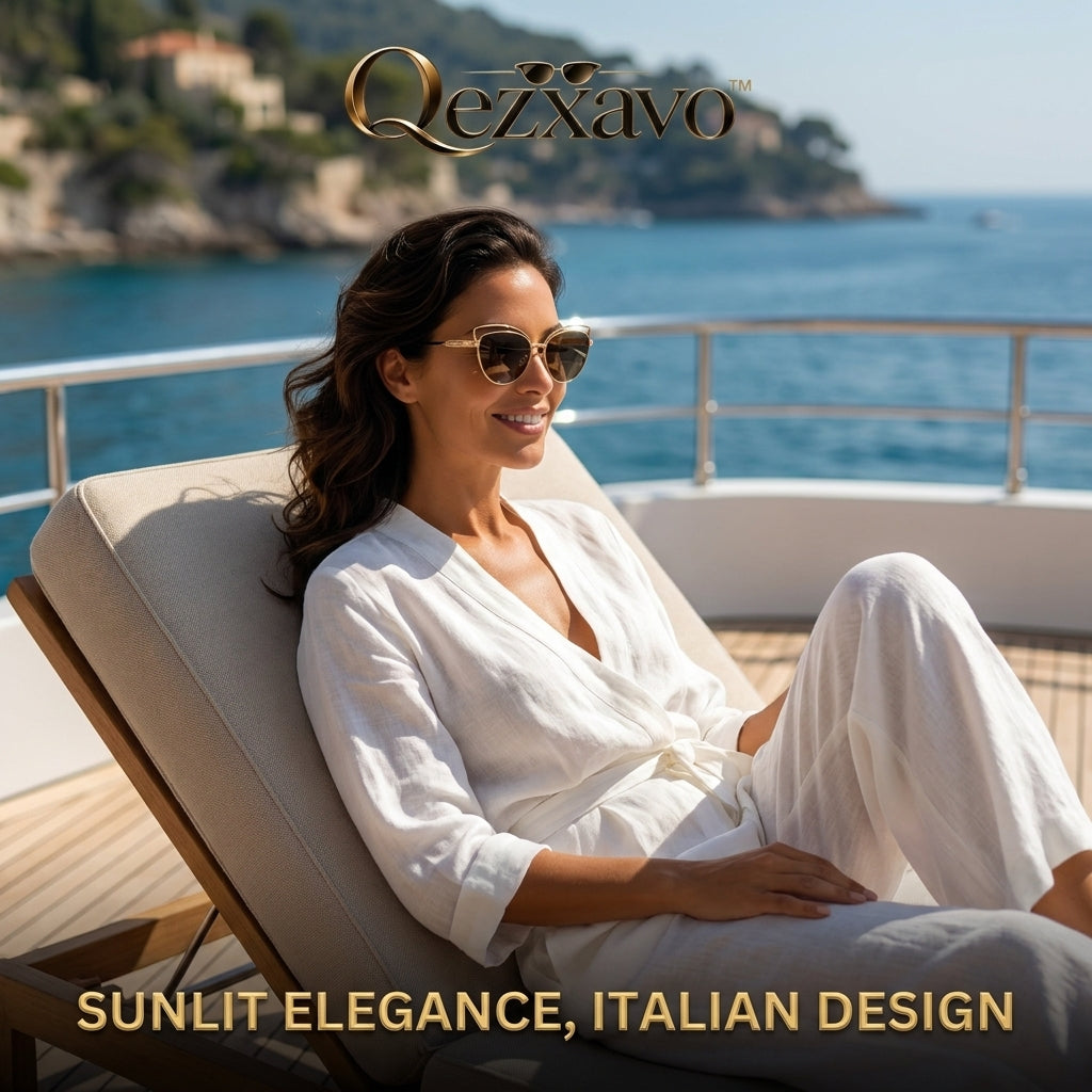 Qezxavo™ Luxury Cat-Eye Butterfly Sunglasses for Women – Architectural Hollow Metal Wire Frame, UV400 Gradient Brown Lenses, Designer Statement Eyewear