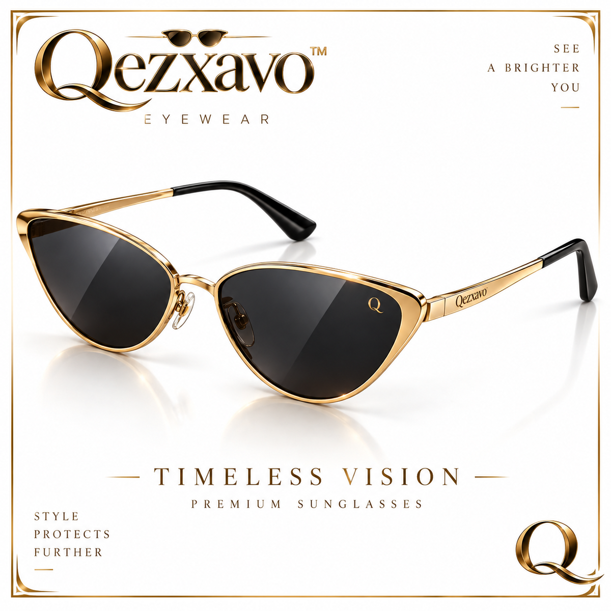 Qezxavo™ Timeless Vision Polarized Cat-Eye Sunglasses for Women