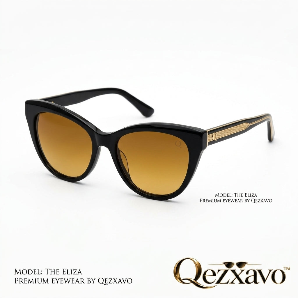 Qezxavo™ "The Eliza" Women’s Luxury Cat-Eye Sunglasses